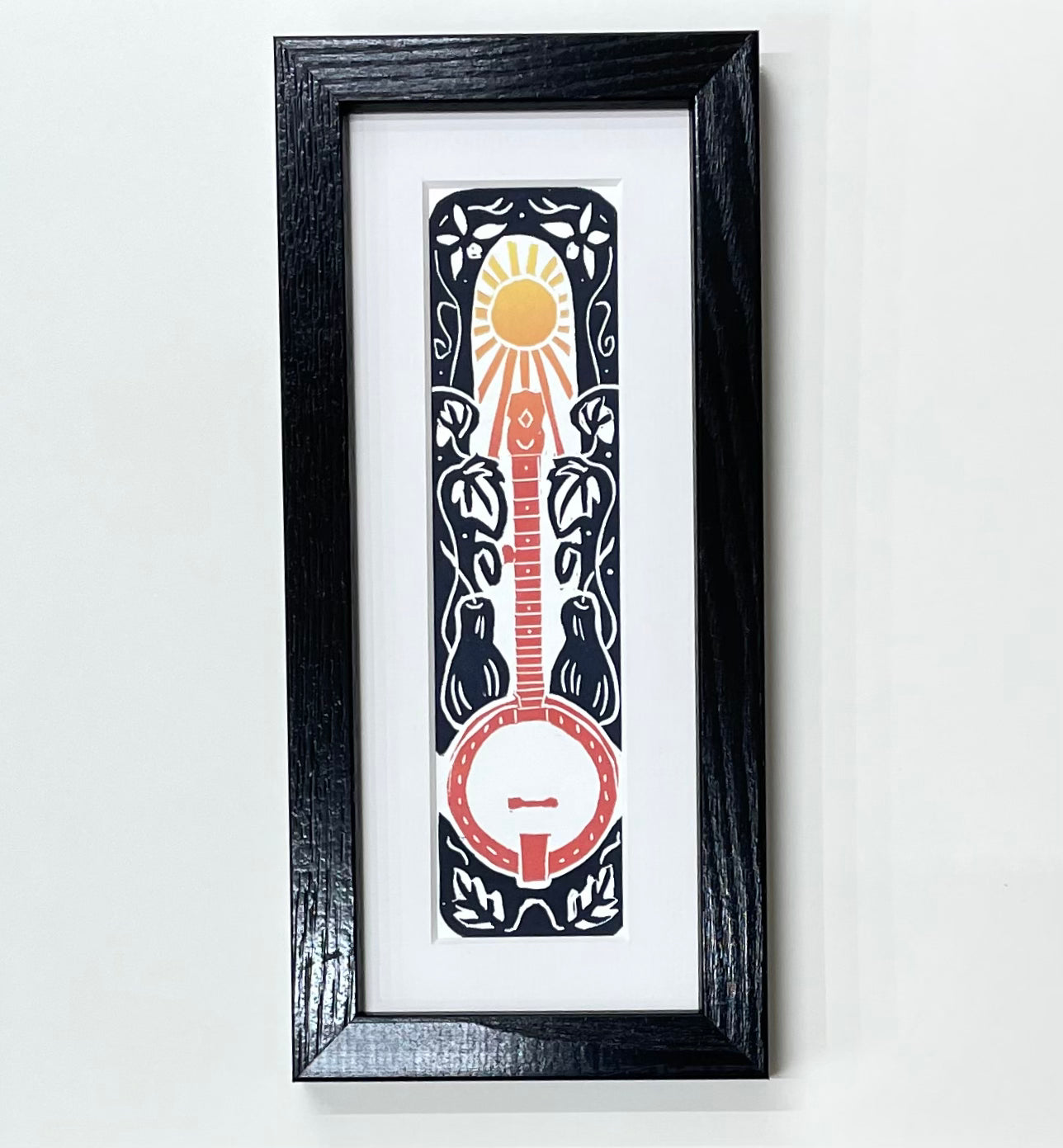 “Sunshine Banjo” Framed Bookmark Print 2x8 inches