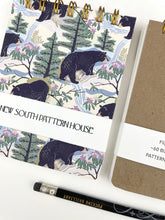 Load image into Gallery viewer, Handmade A2 sized mini journal- American Black Bear
