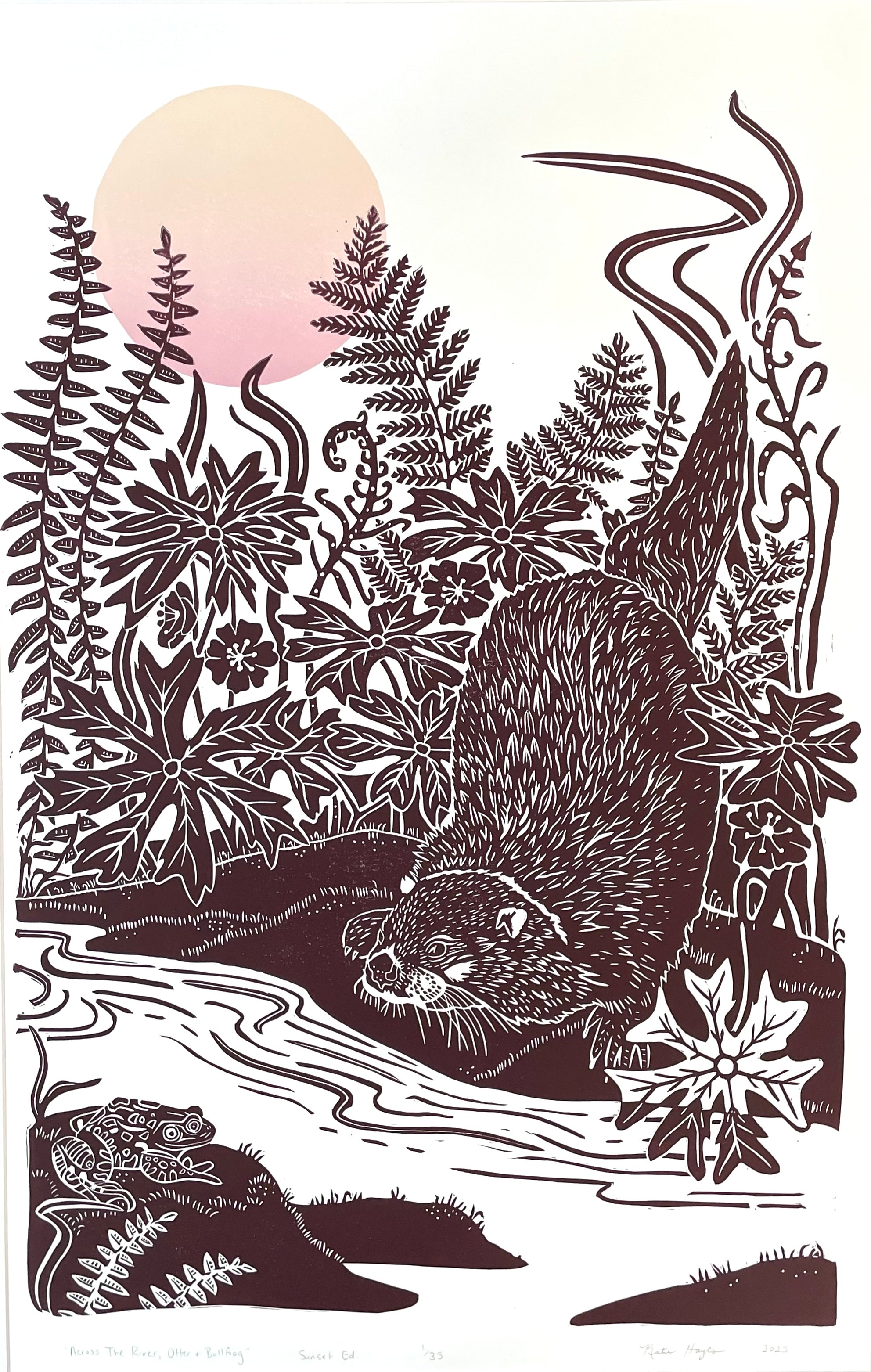 Across the River, Otter and Bullfrog, Sunset Edition, Limited Edition of 35 prints