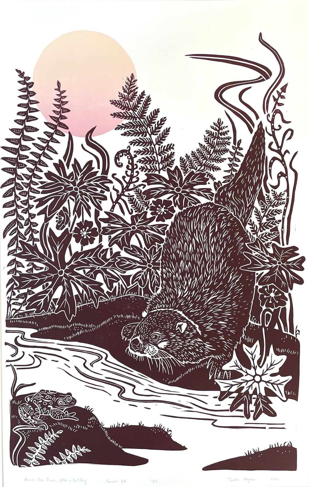 Across the River, Otter and Bullfrog, Sunset Edition, Limited Edition of 35 prints