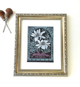 Bloodroot Mini Print with 8x10 matboard, Limited Edition of 90
