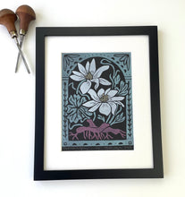 Load image into Gallery viewer, Bloodroot Mini Print with 8x10 matboard, Limited Edition of 90
