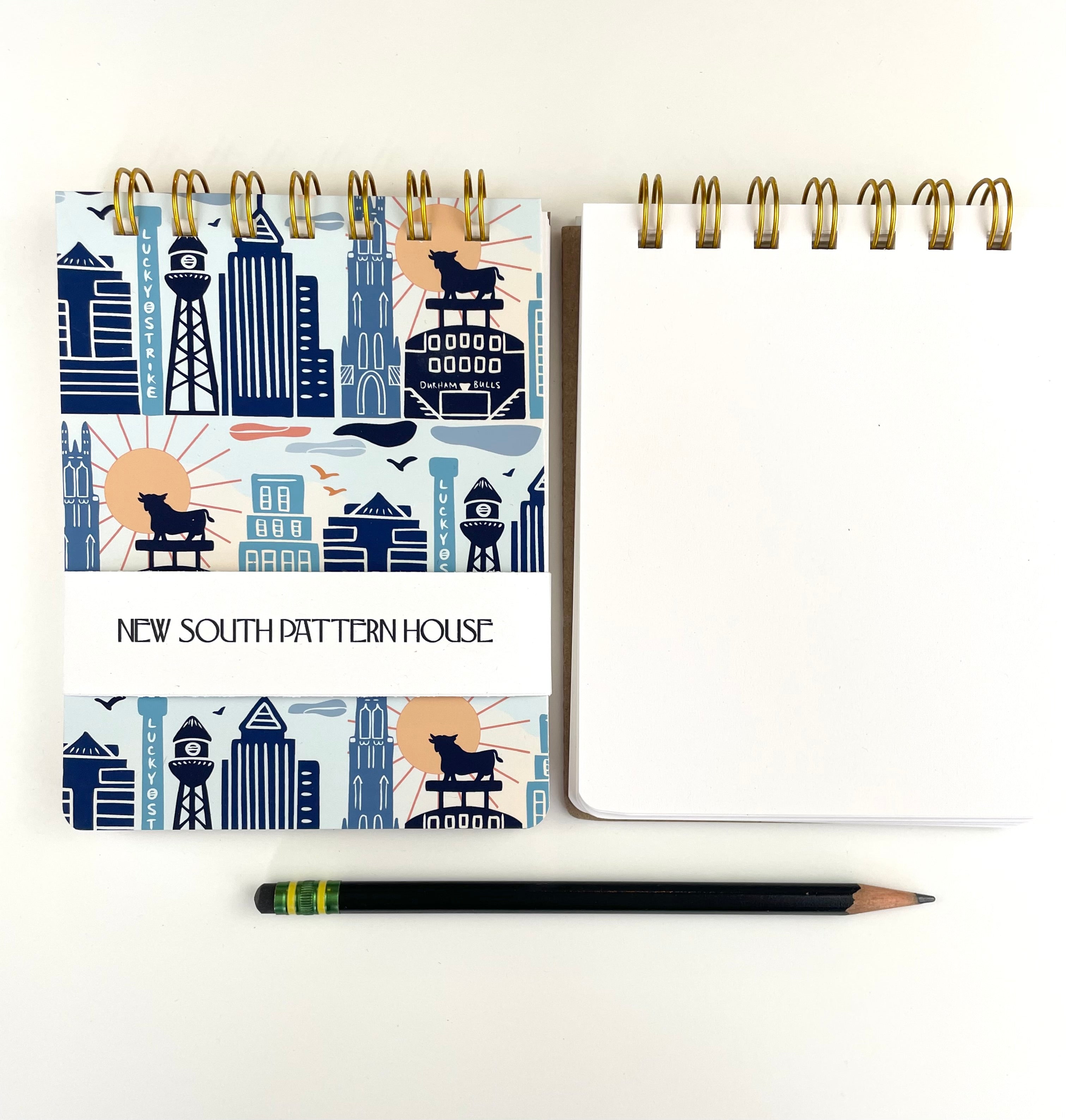 Handmade A2 sized mini journal- Durham, NC