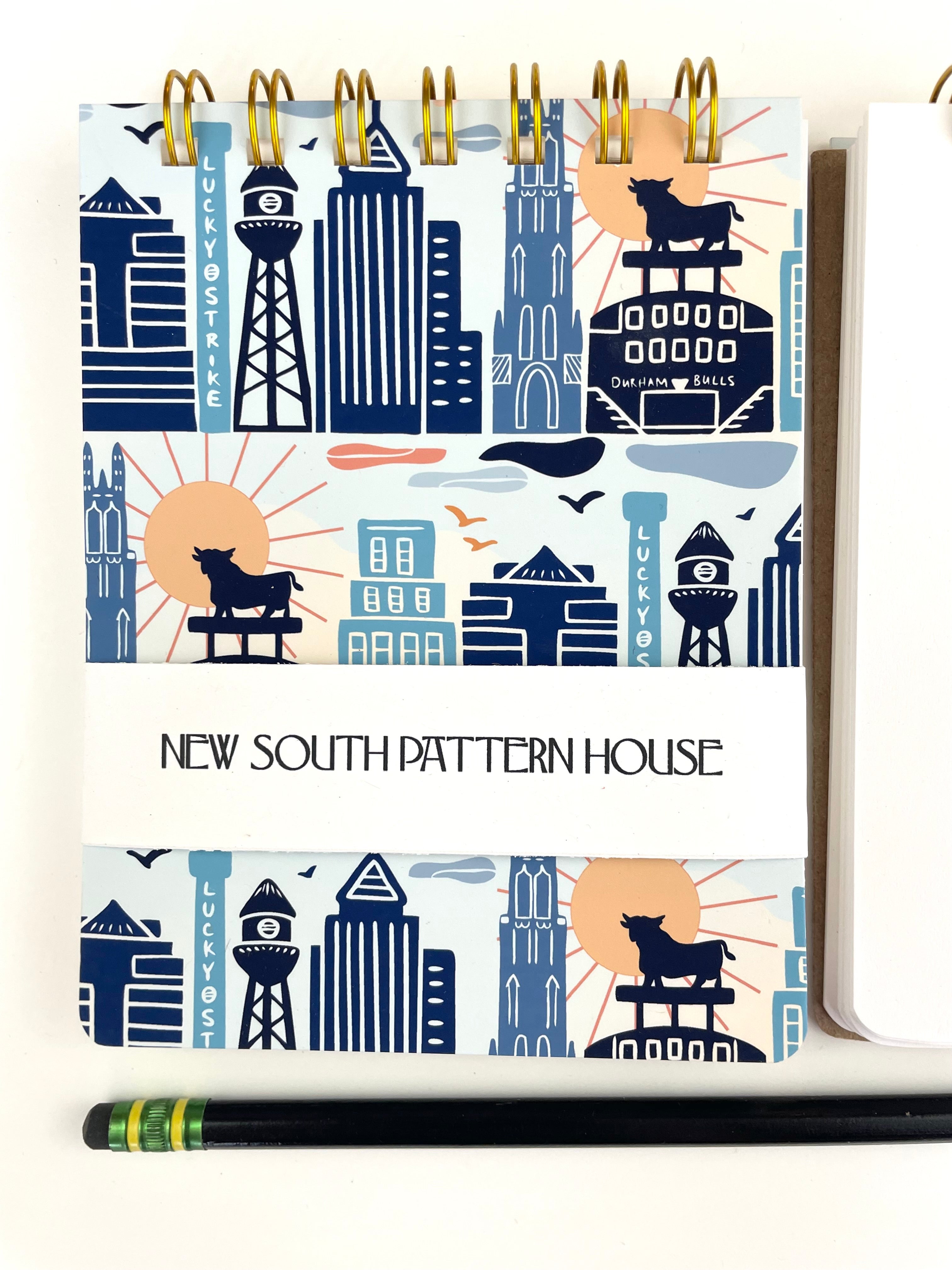 Handmade A2 sized mini journal- Durham, NC