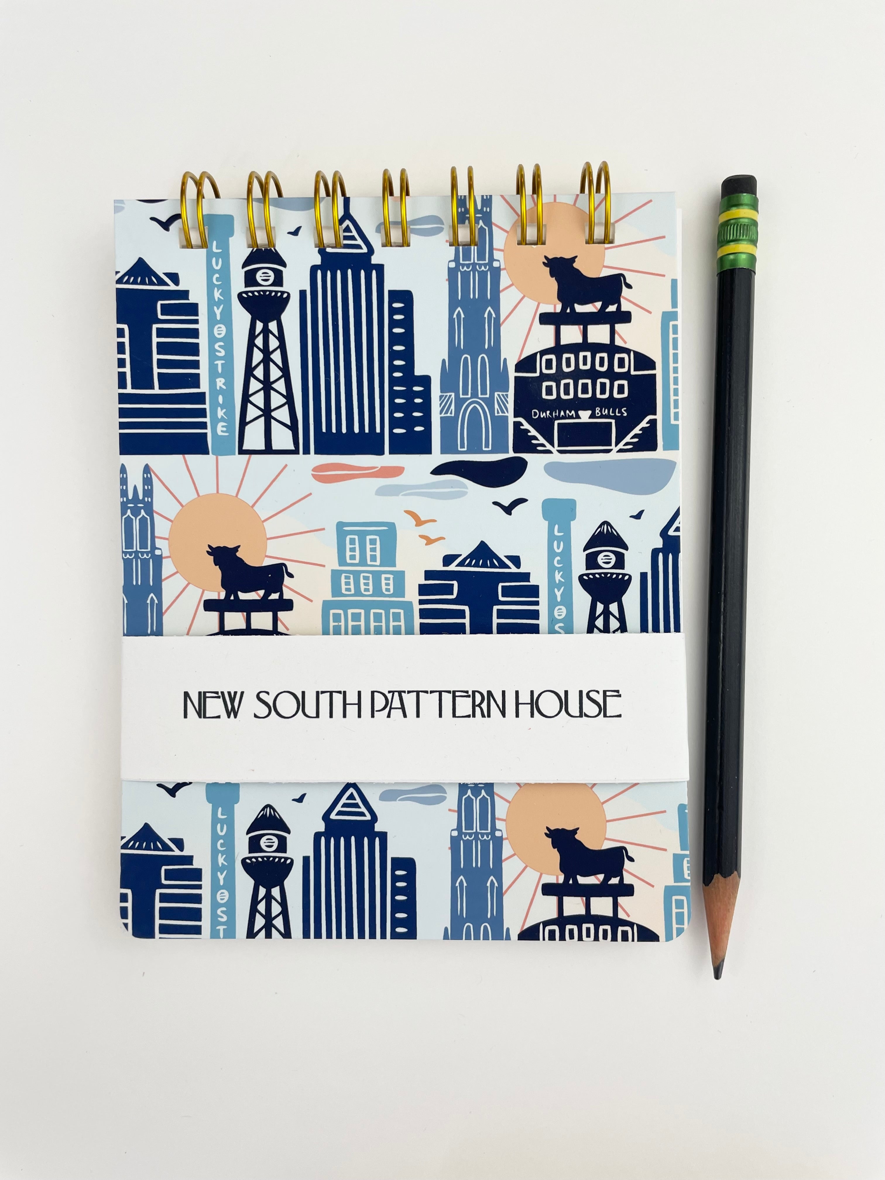 Handmade A2 sized mini journal- Durham, NC