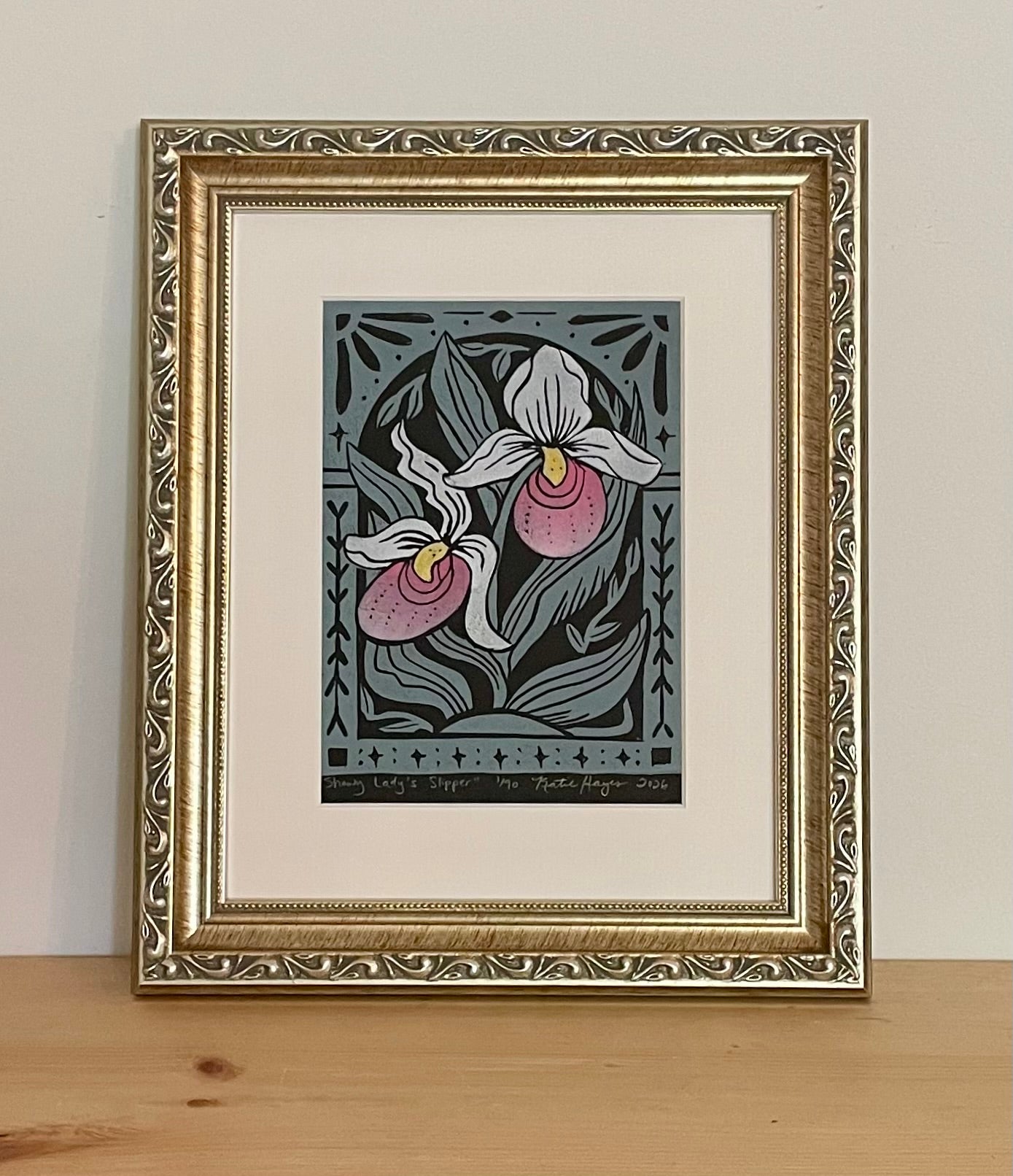 Showy Lady's Slipper Mini Print with 8x10 matboard, Limited Edition of 90
