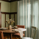 Fiddlehead Stripe, White on Dark Green, 24 inch wide repeat Fabric