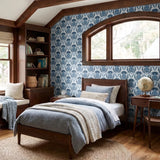 Thistle, Classic Blue, Medium Wallpaper