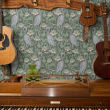 Great Blue Heron, Green and Slate, Medium Wallpaper