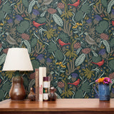 Peck and Plume, Full Color Dark, Large Wallpaper