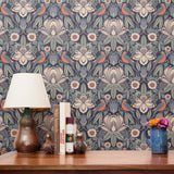 Tanager, Magnolia Dark, Medium Wallpaper