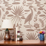 Low Country Egret, Clay on Light, Large Wallpaper