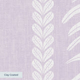 White feather and chevron pattern stripes on soft purple background