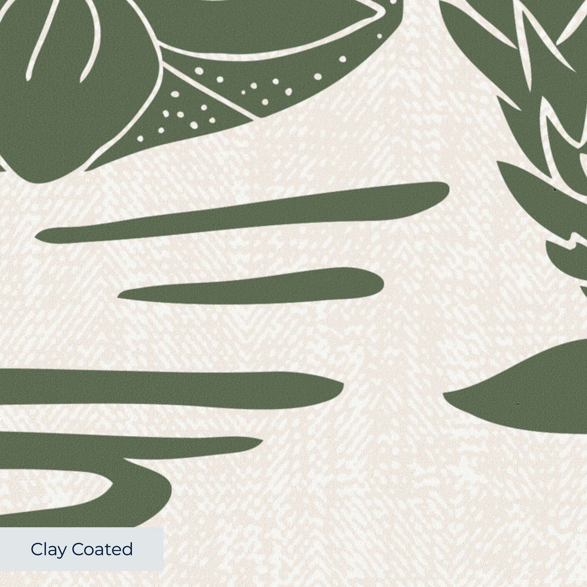 Low Country Egret, Moss Green on Light, Large Wallpaper
