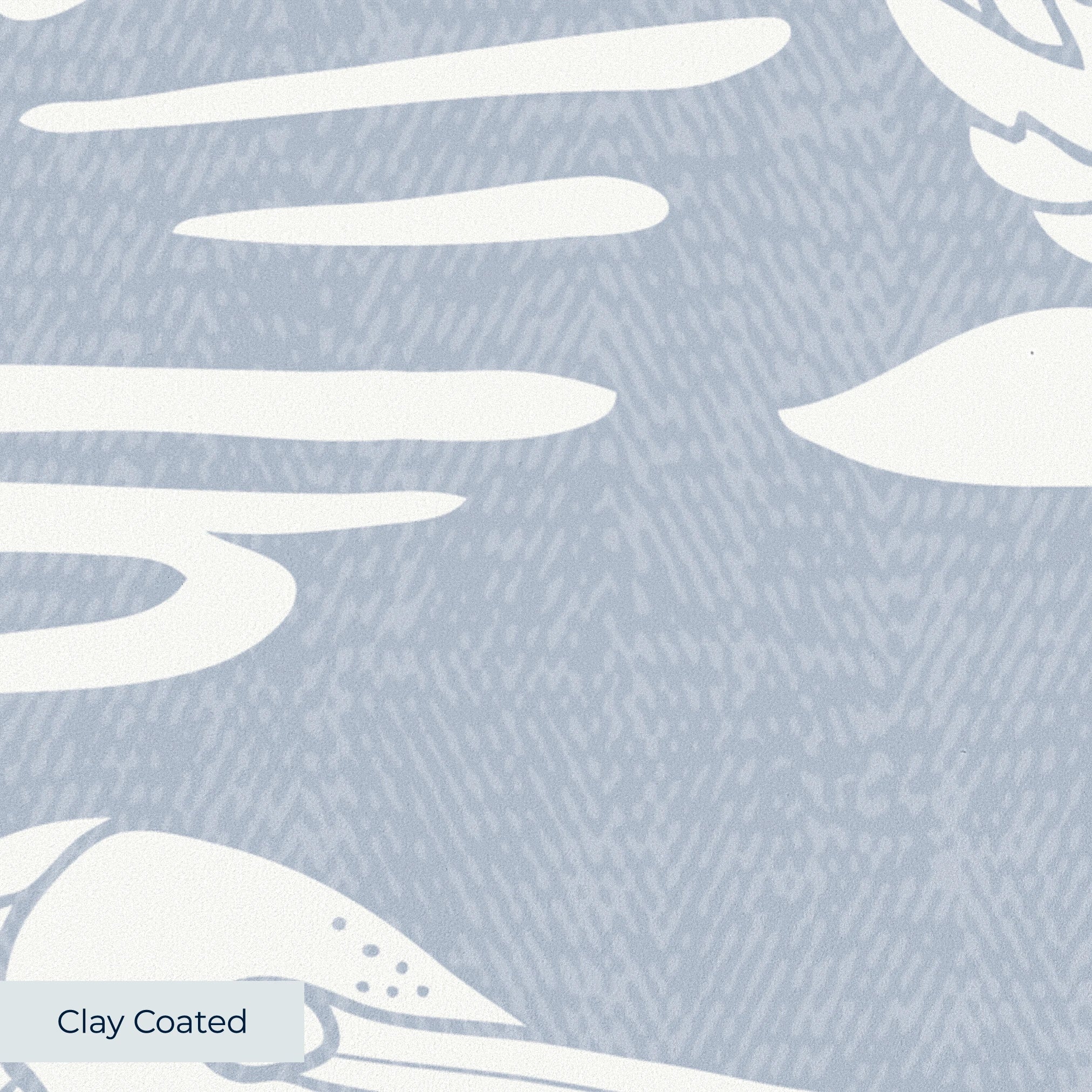 Low Country Egret, Anne's Blue on Bright White, Large Wallpaper
