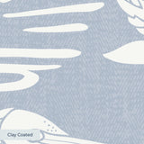 Low Country Egret, Anne's Blue on Bright White, Large Wallpaper