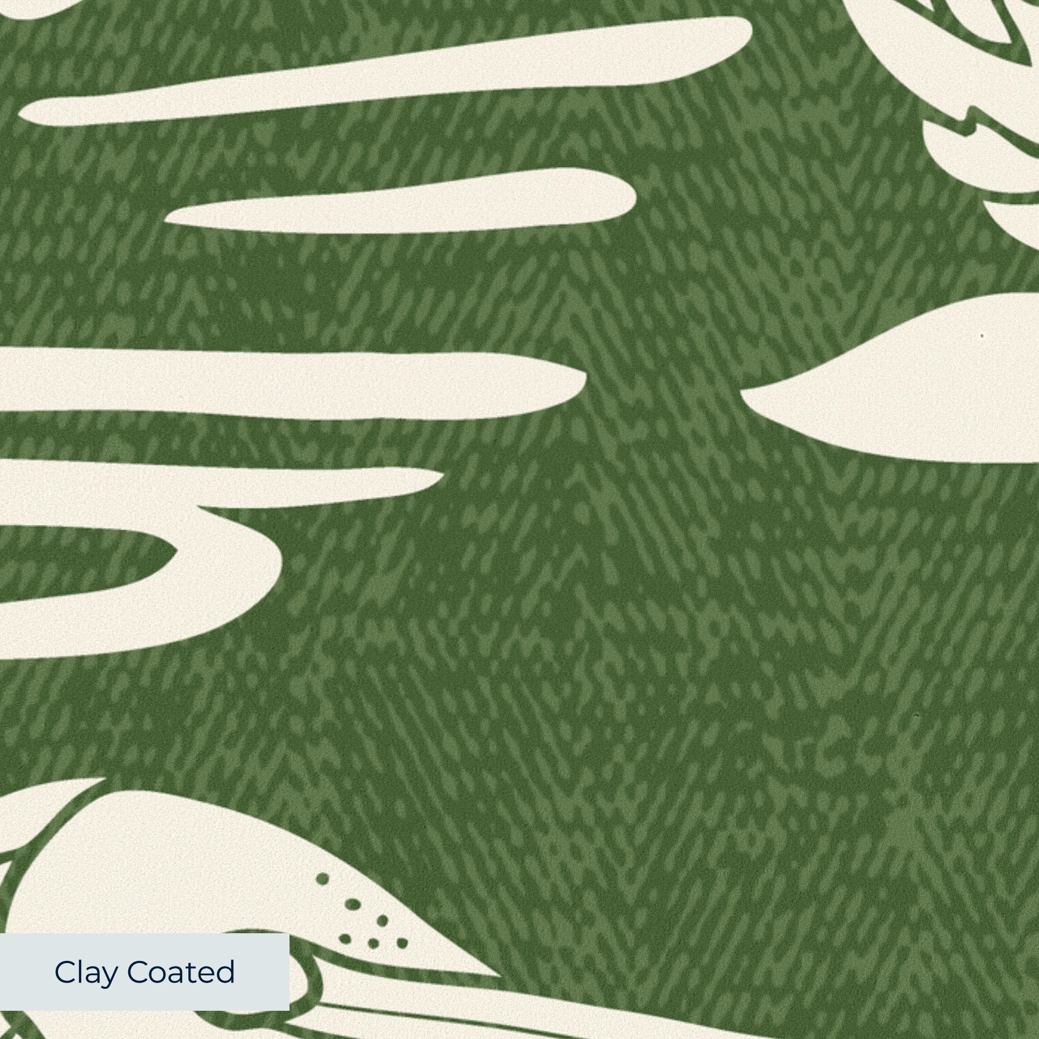 Low Country Egret, White on Moss Green, Large Wallpaper