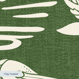 Low Country Egret, White on Moss Green, Large Wallpaper