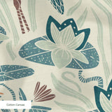 Great Blue Heron, Bold, With Texture, Small 6 inch wide repeat Fabric