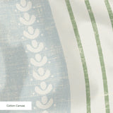 Beaufort Trio Stripe, Pale Blue and Green, Large 18 inch wide repeat Fabric