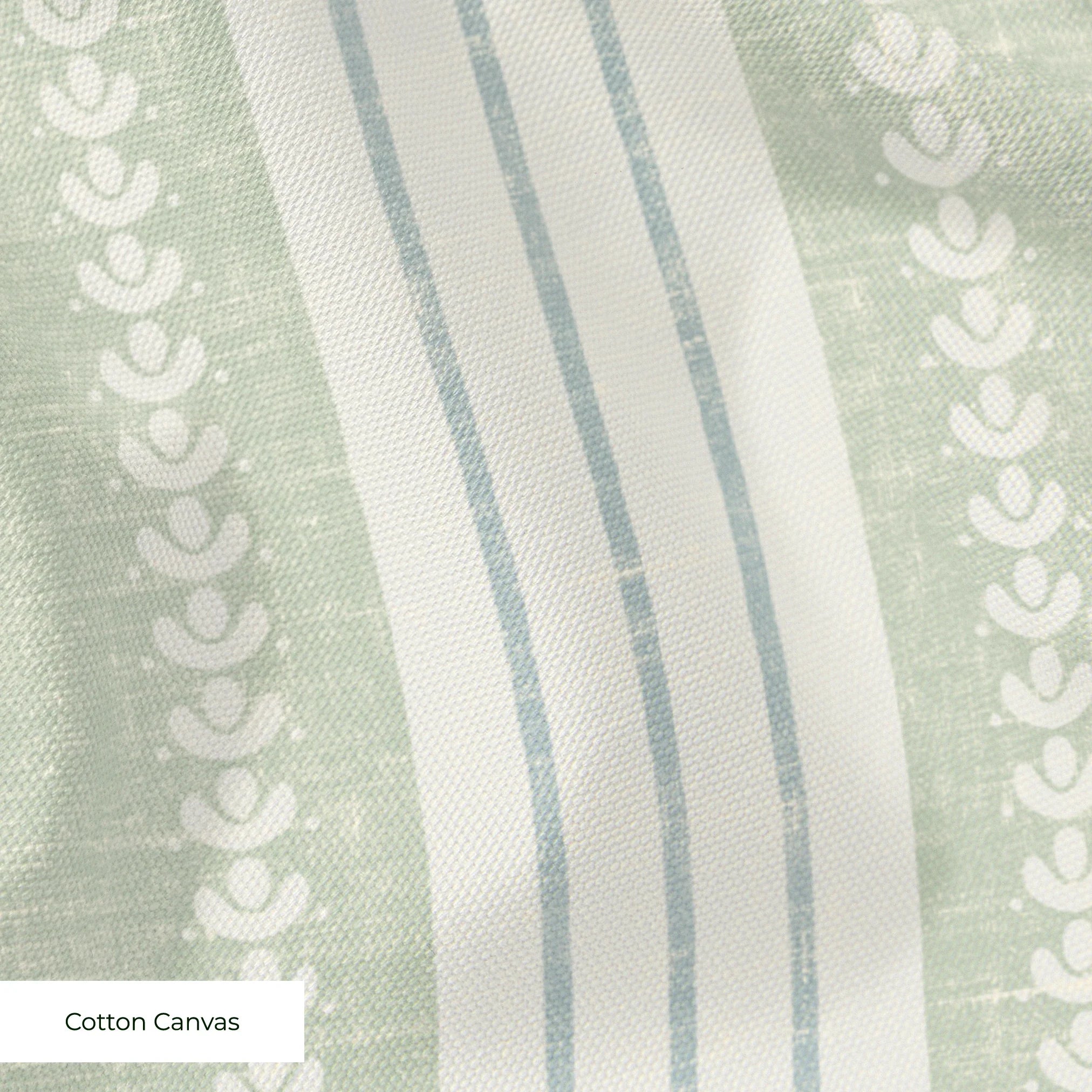 Beaufort Trio Stripe, Pale Green, Medium 12 inch wide repeat Fabric