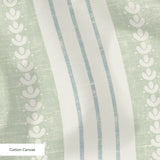 Beaufort Trio Stripe, Pale Green, Medium 12 inch wide repeat Fabric