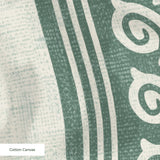 Fiddlehead Stripe, White on Dark Green, 24 inch wide repeat Fabric