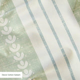 Beaufort Trio Stripe, Pale Green, Large 18 inch wide repeat Fabric