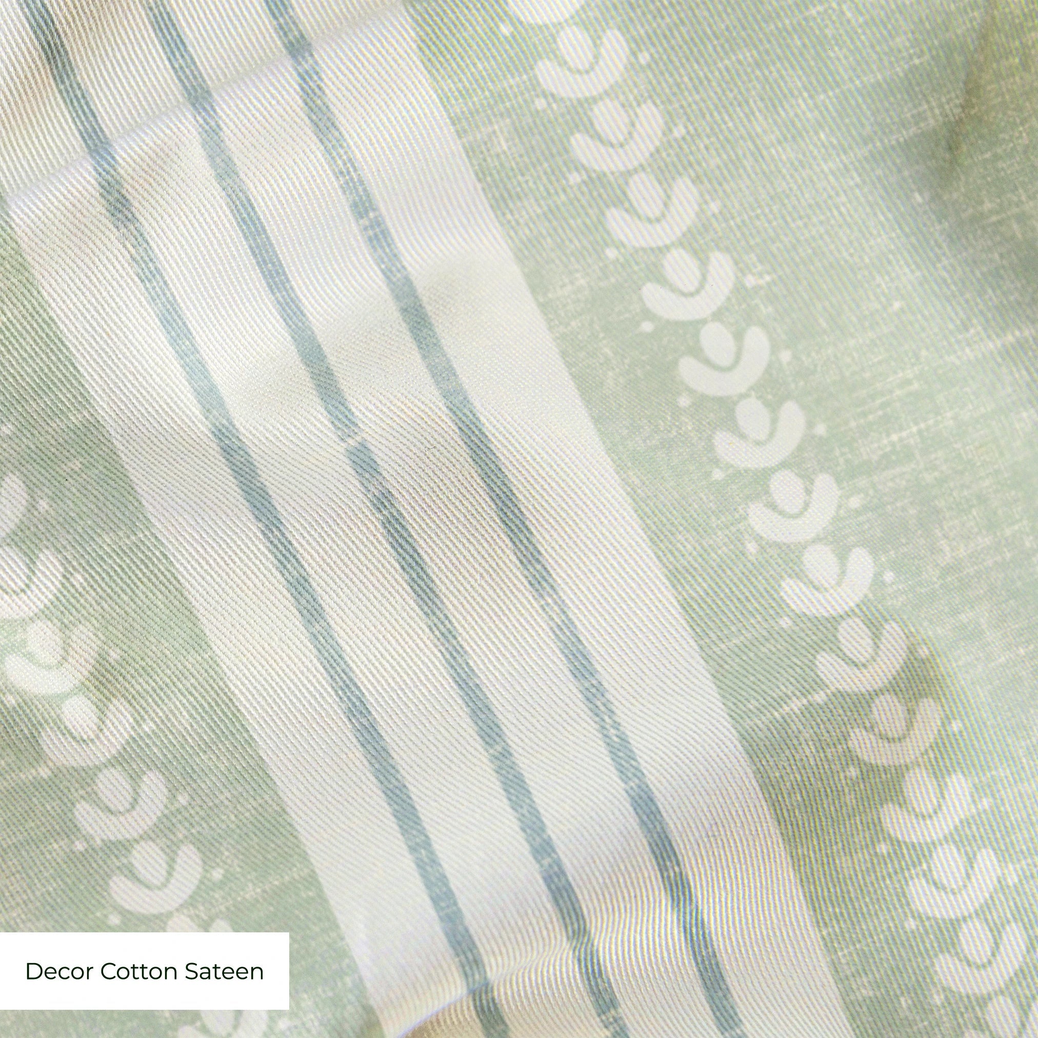 Beaufort Trio Stripe, Pale Green, Medium 12 inch wide repeat Fabric