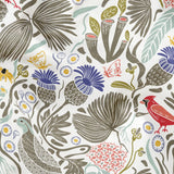 Peck and Plume, Brighter White with Texture, Medium 18 inch wide repeat Fabric