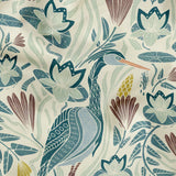 Great Blue Heron, Bold, With Texture, Medium 8 inch wide repeat Fabric