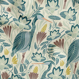 Great Blue Heron, Bold, With Texture, Small 6 inch wide repeat Fabric