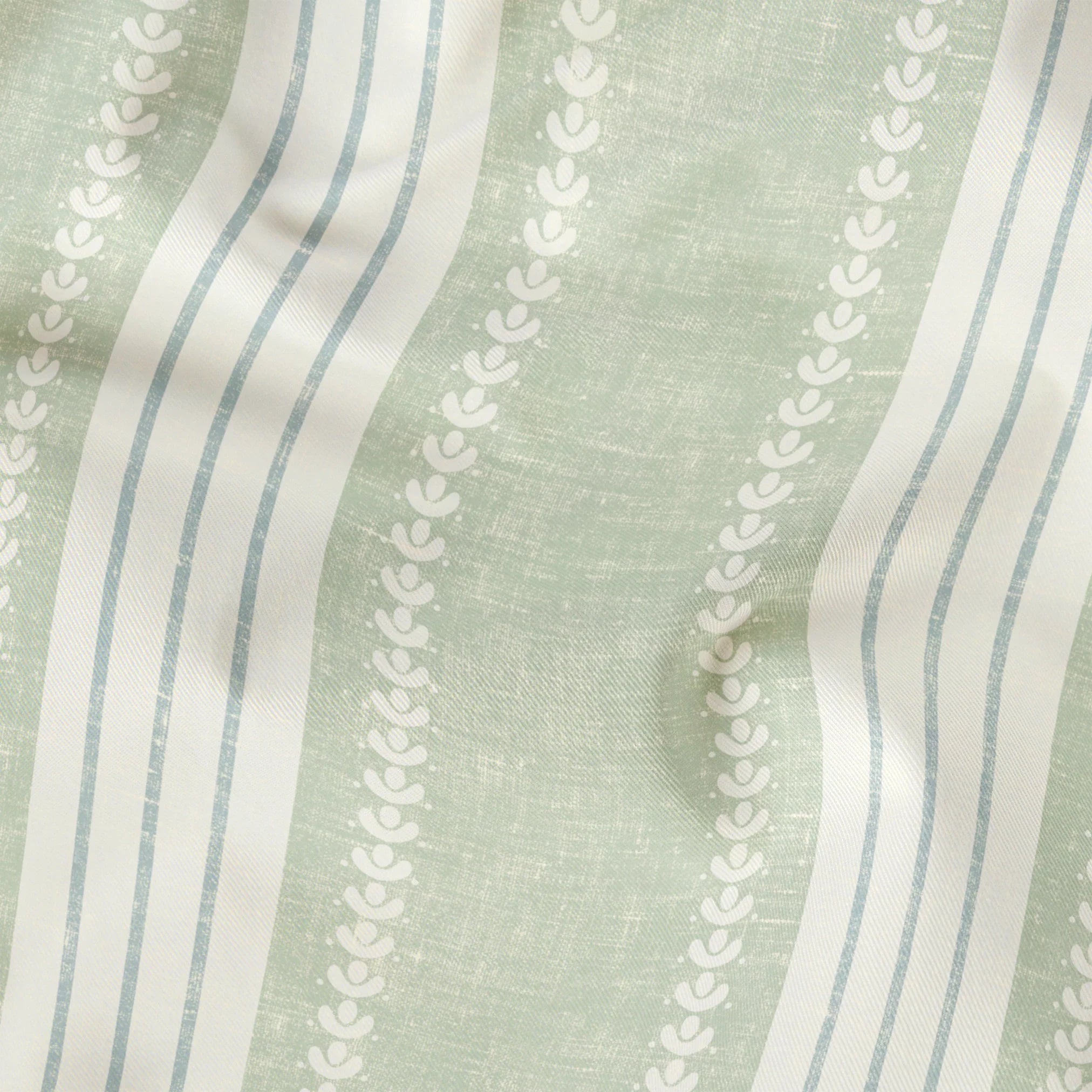 Beaufort Trio Stripe, Pale Green, Large 18 inch wide repeat Fabric