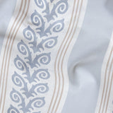 Fiddlehead Stripe, Blue and Brown, 24 inch wide repeat Fabric