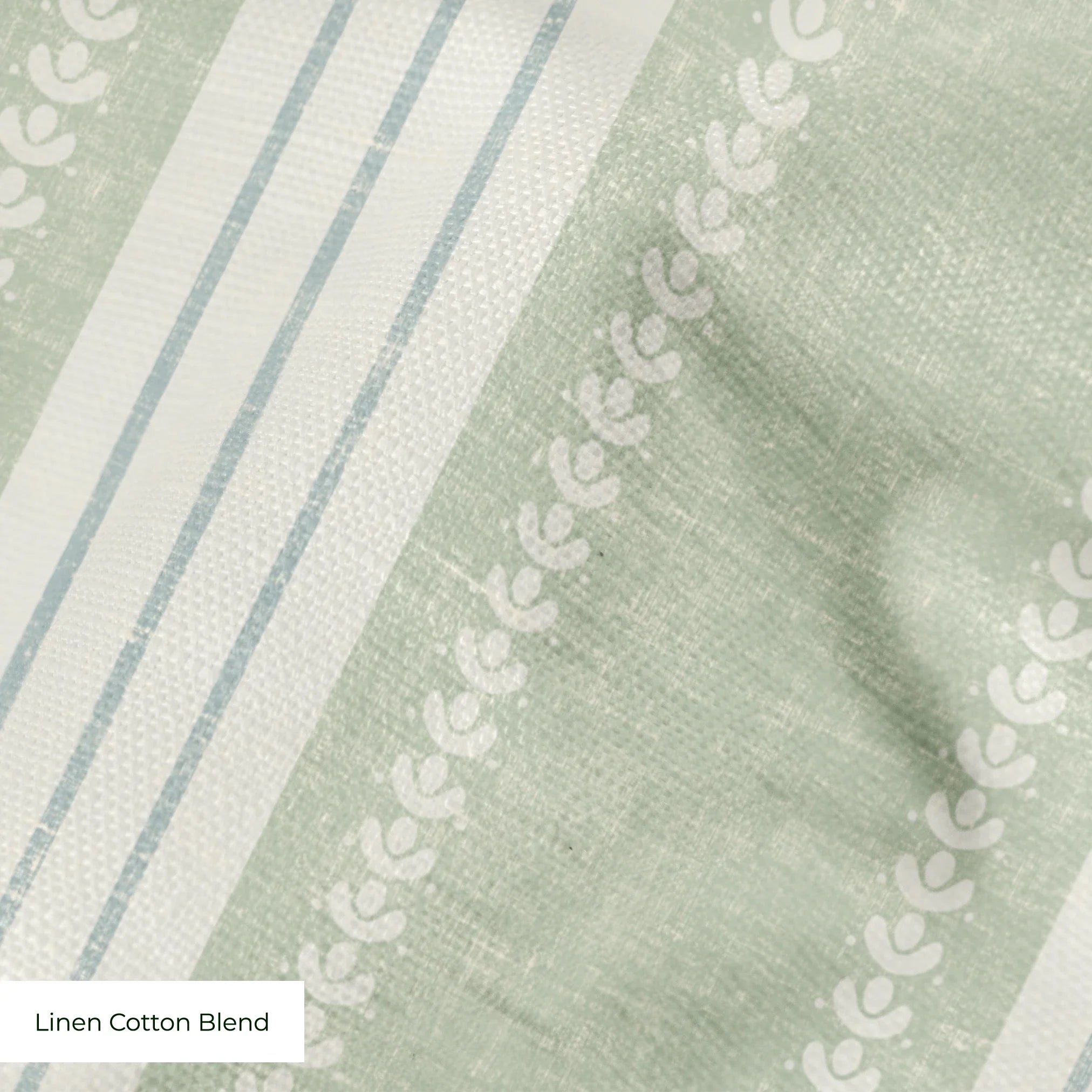 Beaufort Trio Stripe, Pale Green, Medium 12 inch wide repeat Fabric