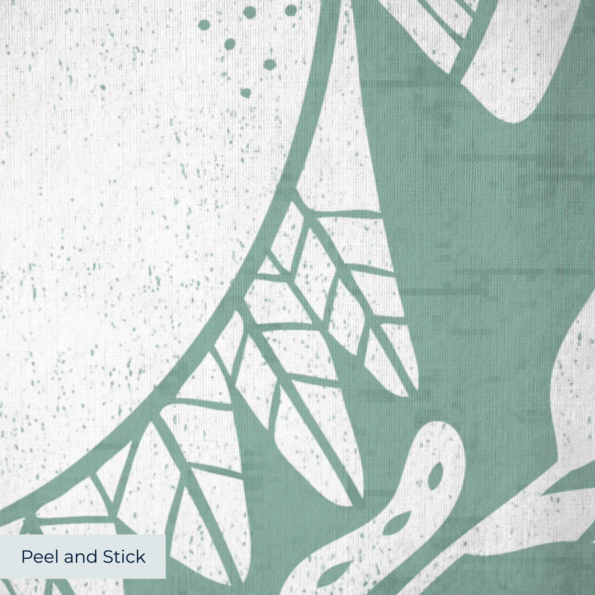 Symmetrical sea-themed pattern in sage green and white featuring crabs, starfish, shells, and marine