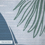 Birds perched on branches with pine cones and needles in blue, brown, and cream tones