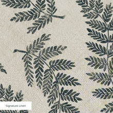 Load image into Gallery viewer, Twisted Lady Fern, Ink on Cream  - Small- 8 inch wide repeat Fabric
