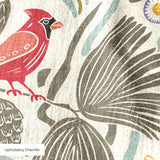 Peck and Plume, Light with Texture, Large 24 inch wide repeat Fabric