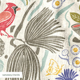 Peck and Plume, Light with Texture, Medium 18 inch wide repeat Fabric