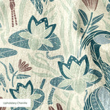 Great Blue Heron, Bold, With Texture, Small 6 inch wide repeat Fabric