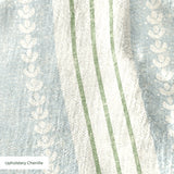 Beaufort Trio Stripe, Pale Blue and Green, Large 18 inch wide repeat Fabric