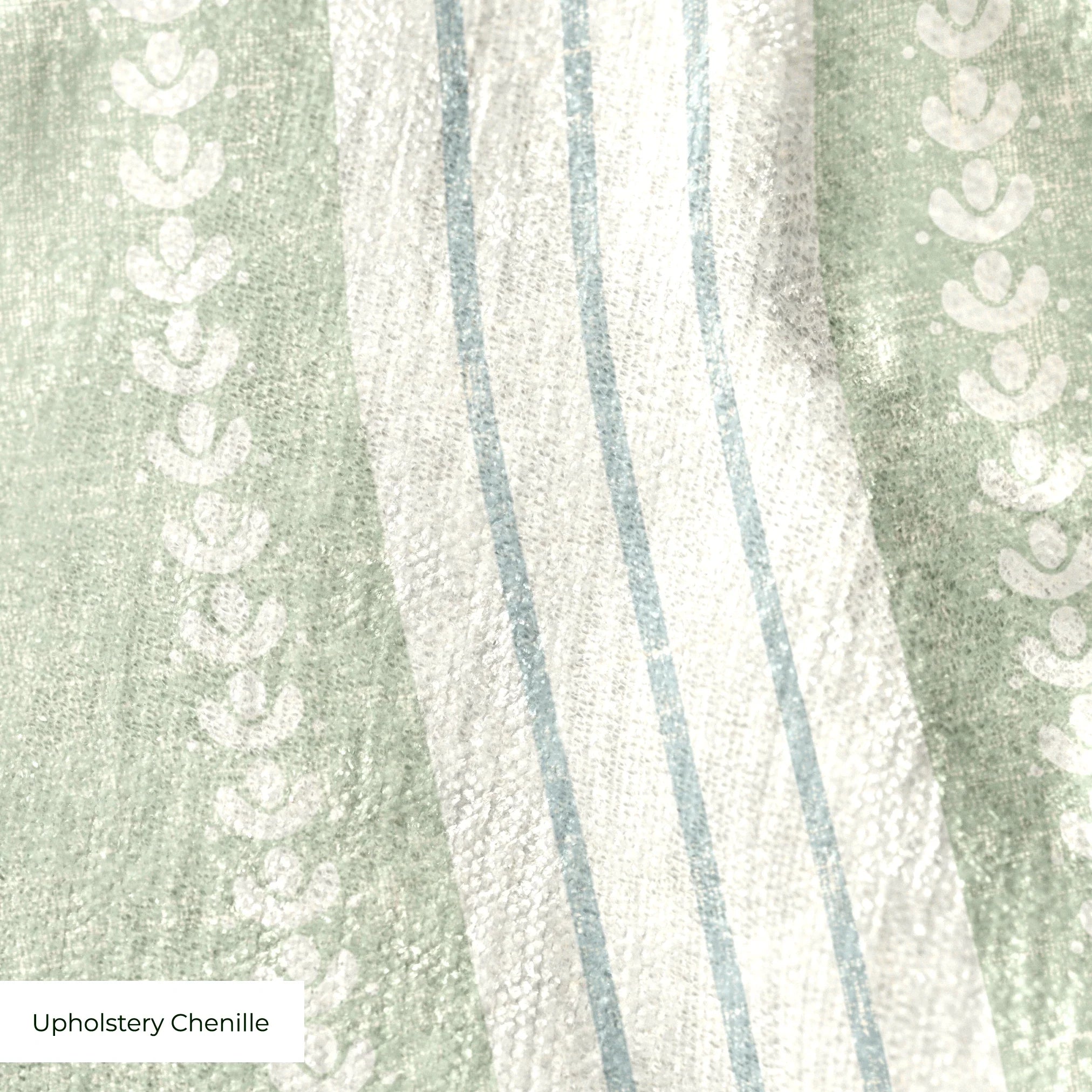 Beaufort Trio Stripe, Pale Green, Large 18 inch wide repeat Fabric