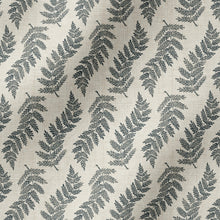 Load image into Gallery viewer, Twisted Lady Fern, Ink on Cream  - Small- 8 inch wide repeat Fabric
