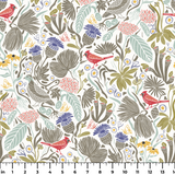 Peck and Plume, Brighter White with Texture, Small 14 inch wide repeat Fabric