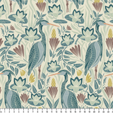 Great Blue Heron, Bold, With Texture, Large 12 inch wide repeat Fabric
