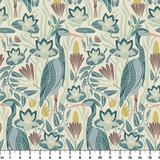 Great Blue Heron, Bold, With Texture, Medium 8 inch wide repeat Fabric