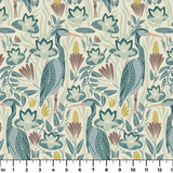 Great Blue Heron, Bold, With Texture, Small 6 inch wide repeat Fabric