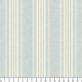 Beaufort Trio Stripe, Pale Blue and Green, Large 18 inch wide repeat Fabric