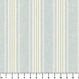 Beaufort Trio Stripe, Pale Blue and Green, Medium 12 inch wide repeat Fabric